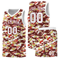 Uniformes en gros ensembles de maillots de survêtement vêtements de sport respirants à séchage rapide commande en gros équipe de basket-ball de conception camouflage personnalisée