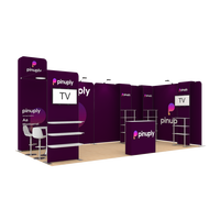 Toile de fond en aluminium Portable Expo Trade Show Display 10x20 Light Weight Exhibitions Stand
