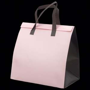 Custom Printed Logo Recycled Non-Woven Folding Cooler <b>Bags</b> Reusable Insulated Take Out Shopping <b>Bags</b> for Food <b>Delivery</b> Storage - Product Image 1