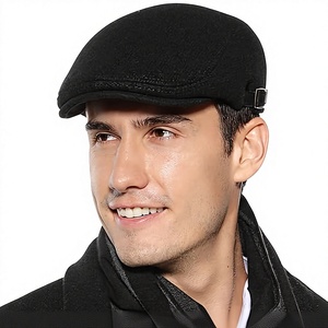 Boina Personalizada al por Mayor, Estilo Inglés, de Algodón, Unisex, Estilo Artista, Parte Superior Plana, Ajustable, para Exteriores, Invierno - Product Image 1