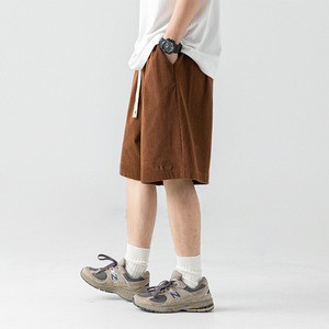 Pantalones Cortos de Corduroy 100% Algodón, Talla Grande, Personalizados al por Mayor, Cintura Media, Cierre con Cordón, para Hombre - Product Image 4