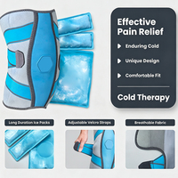 Paquete de 3 Compresas de Gel Reutilizables para Dolor de Rodilla, Compresa de Hielo Ajustable para Rodillas, Reemplazo Postoperatorio, Dolor de Artritis, Precio de Fábrica