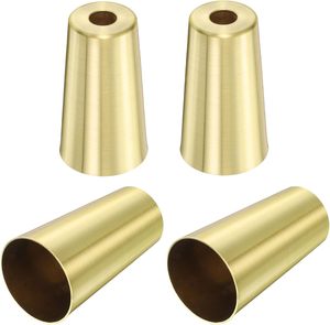 Brass Furniture Leg Caps Round Modern Heavy Duty Table Chair Feet Home Office Use Metal Ferrules - Product Image 1