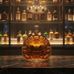 Botella de Licor de Vidrio Multifacética de Diseño Geométrico Nórdico Moderno, Botella Vacía para Whisky y Brandy, Envase de Vidrio de Alta Calidad para Licores - Product Image 1
