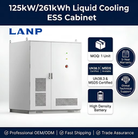 Armoire de stockage d'énergie liquide refroidie par liquide de 125 kW 261 kWh pour l'industrie et le commerce, système de batteries au lithium ESS, batteries de stockage Lifepo4