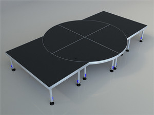 Chiều Cao Có Thể Điều Chỉnh Vòng Riser 6X6 Ft Nền Tảng Sân Khấu Di Động - Product Image 2