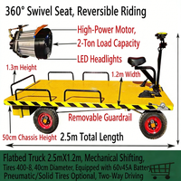 Meilleur chariot électrique à batterie pour entrepôt, chariot plat, capacité de charge maximale 300 kg, chariot de transport de marchandises, briques, ferme, mini-chariot