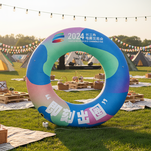 Modèle <span class=keywords><strong>gonflable</strong></span> géant en forme de donut pour la natation, bouée de sauvetage, modèles gonflables à air fermé pour les centres commerciaux - Product Image 3