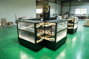 Comptoir d'exposition sur mesure pour bijouterie avec signalétique lumineuse, <span class=keywords><strong>vitrine</strong></span> de vente au détail personnalisée pour acheteurs d'or et magasins de bijoux d'<span class=keywords><strong>occasion</strong></span> - Product Image 2