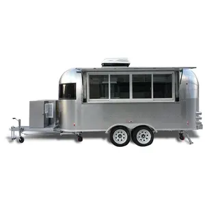 Full stainless steel food trailer street airstream styles mobile food truck