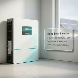 ระบบไฮบริดโซลาร์กริด 11KW 48V พร้อมระบบ MPPT คู่ ระบบเฟสเดียว IP54 หน้าจอ LCD รองรับแบตเตอรี่ลิเธียมและตะกั่วกรด แรงดันไฟฟ้าขาออก 120VAC รุ่น Hibrido NEHC0014 Solar Inv - Product Image 2