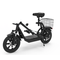 Trottinette électrique X12 noire de 12 pouces, vélo électrique longue portée pour livraison de repas, vélo électrique pliable, meilleure trottinette haute vitesse