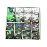 Autocollants en papier personnalisables transparents 3D papillon holographique Laser Flash découpés à l'emporte-pièce, imperméables et écologiques, sécurité