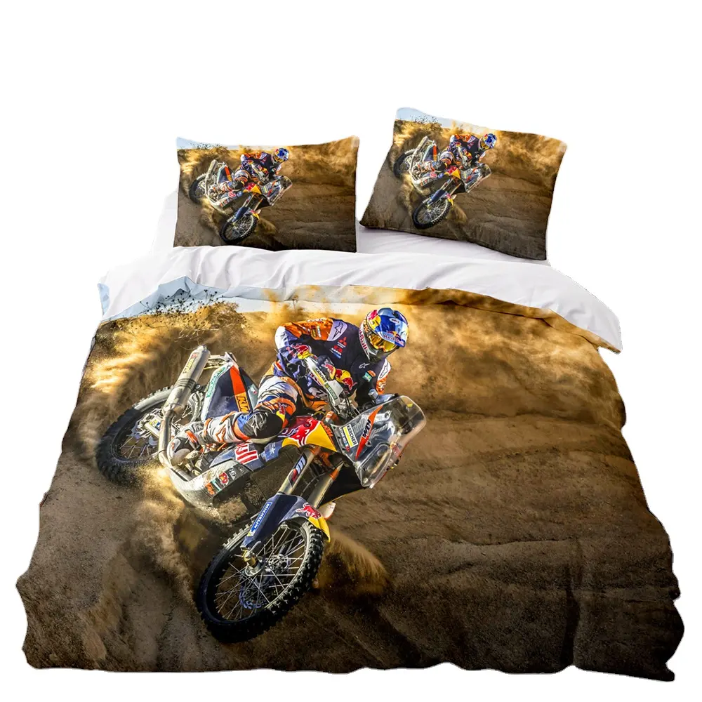 3D Tùy Chỉnh Motocross Thiết Kế Mềm Mại Chất Lượng Cao Bedding Set Cho Young Man Phòng Ngủ