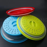 Couvercle chauffant pliable pour four à micro-ondes sans BPA couvercle pliant chauffant spécial anti-éclaboussures en silicone multifonctionnel résistant à l'huile