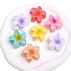 تفجيرات بلاستيكية حلوة للأطفال من Yaopo عبر الحدود دبوس شعر متدرج على شكل زهرة بيضة مشبك شعر قرش بنصف ربطة رأس - Product Image 1