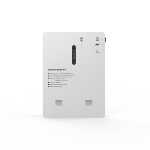 เครื่องแปลงไฟพลังงานแสงอาทิตย์แบบติดผนัง ออลอินวัน 1000W 2009Wh 8000 รอบการใช้งาน แบตเตอรี่โซลาร์เพียวไซน์เวฟ ออฟกริด 550W 1000W+2009Wh กำลังขับสูงสุด 1000W - Product Image 1