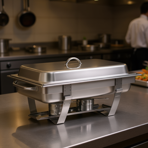 Recipiente Rectangular de Acero Inoxidable para Calentar Alimentos, 9 Cuartos, Equipo para Buffet, Modelo D0100HPR5BG, Paquete de 2 - Product Image 2