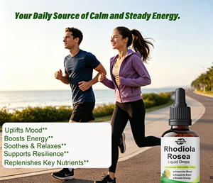 Gouttes liquides OEM de Rhodiola Rosea, Ashwagandha, Safran et extrait de SAMe – Soutien pour l'humeur, le cerveau et l'énergie – Complément alimentaire végétalien - Product Image 5