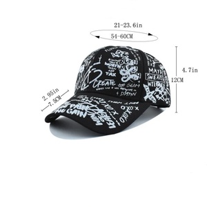 Gorra de Béisbol de Pana Impermeable de 5 Paneles con Estampado de Graffiti, Letras o Frutas, Estilo Formal y Deportivo, Unisex, para Actividades al Aire Libre, Viajes y Protección Solar - Product Image 6