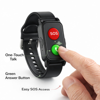 Petit bracelet de suivi GPS avec détecteur de chute d'urgence SOS 4G LTE, capteur de température pour personnes âgées, enfants, prisonniers