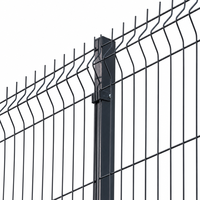 Panneau de clôture 3D en treillis soudé, revêtement PVC, galvanisé, 8 pieds, anti-escalade, clôture de sécurité pour jardin, école, cour