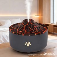 Nouvelle machine d'aromathérapie à flamme simulée, diffuseur de parfum automatique silencieux USB créatif en forme de volcan pour chambre à coucher, 0,5 L, coloré