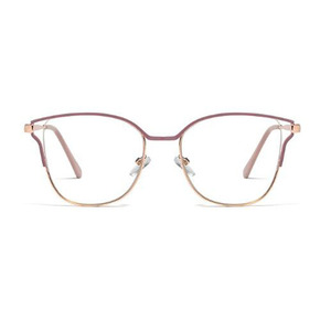 Femmes Zéros Oeil de Chat Lunettes Myopie Nerd <span class=keywords><strong>Cadres</strong></span> Optiques À La Mode Unique En Métal Doré femmes Montures - Product Image 1