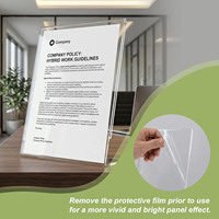 Supports de présentoir en acrylique transparent en forme de L pour table, présentoir de papier adapté à l'affichage d'affiches, d'images, de prospectus, de menus