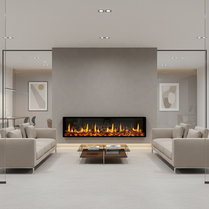 Nouvelle Conception <span class=keywords><strong>Cheminée</strong></span> Électrique Intérieure pour Maison et Hôtel, Éclairage LED Écologique, Acier Laminé à Froid Intégré - Product Image 2