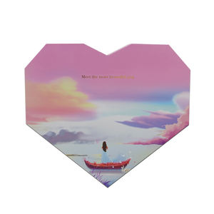 Ourwarm — boîte cadeau en forme de cœur, impression personnalisée, en carton, papier kraft, <span class=keywords><strong>calendrier</strong></span> d'aération au chocolat, pour les amoureux 12 jours, nouveauté <span class=keywords><strong>2022</strong></span> - Product Image 2