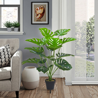 Plante artificielle Monstera Deliciosa, palmier tropical pour plantes succulentes, écologique, résistante aux UV, pour la maison, le jardin, le bureau, le magasin