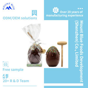 ไข่ช็อกโกแลตอีสเตอร์ขนาดใหญ่ 320 กรัม พร้อมโรยสีสันสดใสและเคลือบช็อกโกแลตแบบหยด บรรจุในกล่อง - Product Image 3