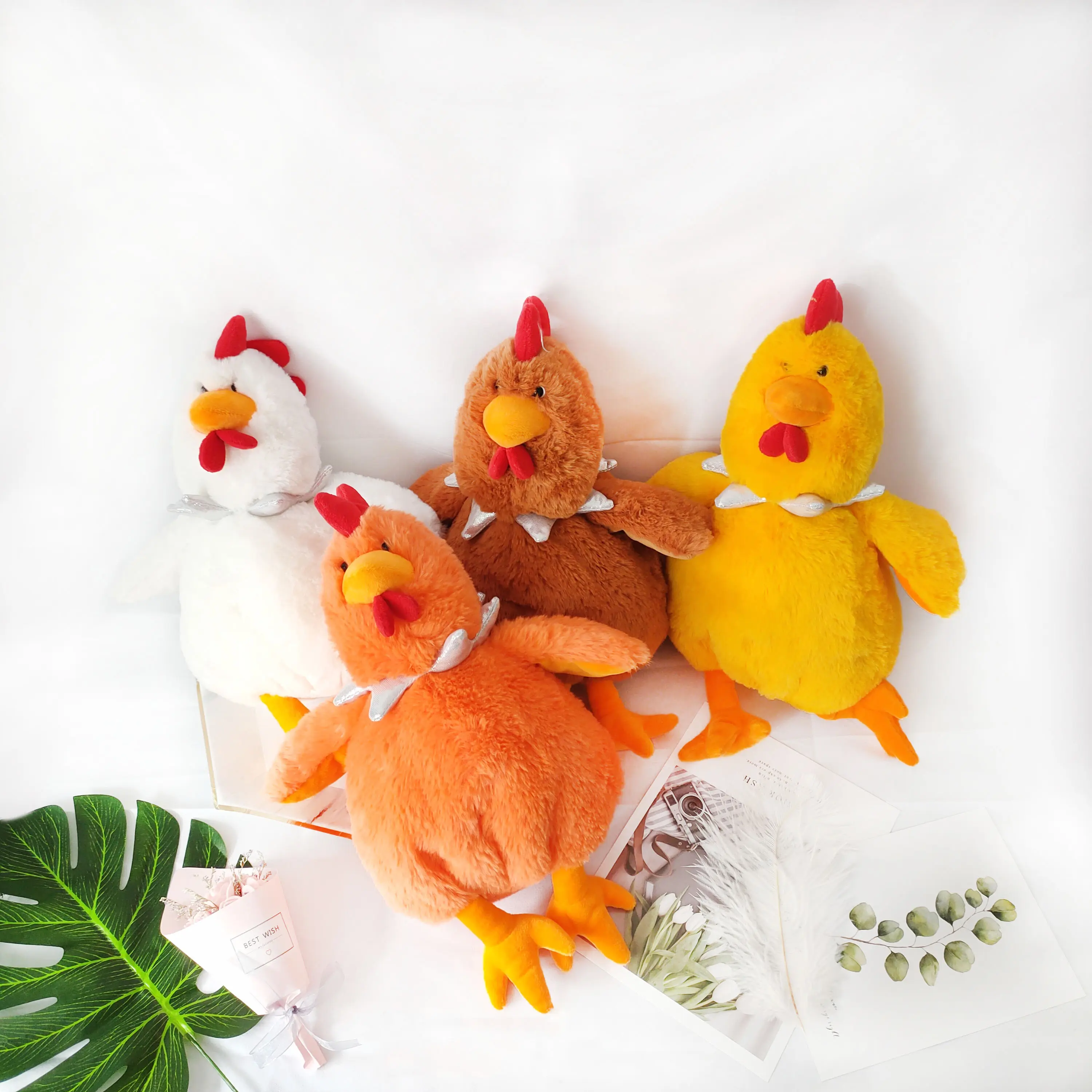 Juguete de peluche de pollo Kawaii para niños, almohada de Animal, regalo de San Valentín