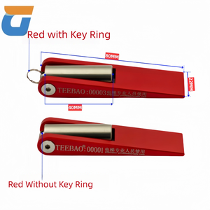 Clé triangulaire TEEBAO pour ascenseur, porte d'entrée - Jauge d'espacement 3-en-1 (80-2240 mm) et butée de porte rouge - Product Image 2