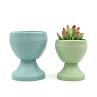 Yicai Accessoires de mariage modernes, pot de fleurs rond de style romain pour plantes succulentes, décoration intérieure