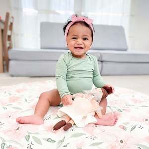 Alfombra de Juego Multifuncional de Algodón Orgánico de 40 Pulgadas, Reversible y Acolchada, de Lujo para Bebés - Product Image 1