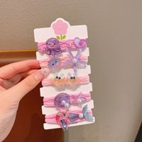 Neue Kinder-Haarschleifen im süßen Ozean-Stil: Cartoon-Meerjungfrau, Muschel, Seestern – Baby-Haaraccessoires für Partys