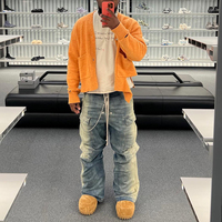 YSJY OEM Streetwear Pull en maille décontracté personnalisé pour l'hiver, cardigan à manches longues en maille boutonnée à devant ouvert, manteau en maille moelleux