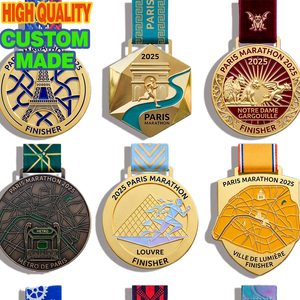 Set de Medallas Personalizadas del Maratón de <span class=keywords><strong>Londres</strong></span> con Cintas, Medallas de Aleación de Zinc con Temática de la <span class=keywords><strong>Ciudad</strong></span> del Reino Unido para Carreras - Product Image 2