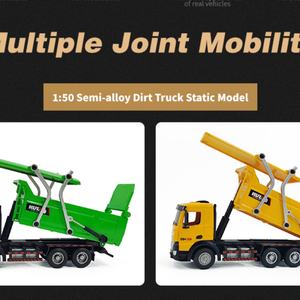 รถดั๊มพ์บรรทุกของเล่นจำลองงานก่อสร้าง รุ่น SJY-1735 1/50 ผลิตจากโลหะผสมแบบหล่อขึ้นรูป - Product Image 3