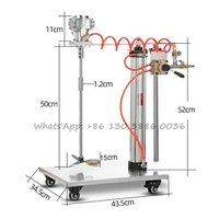 Machine de mélange de revêtement portative de levage Offres Spéciales petit shampooing chauffant de laboratoire mélangeur d'air pneumatique Portable agitateur de peinture