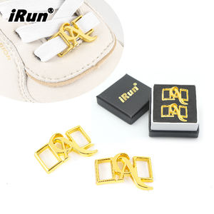 IRun Custom Name Plate shoelace hebilla Cordones Charm Metal Shoe LACES Decoraciones Custom Logo Sneaker Shoelace Tag Dubrae - Product Image 1