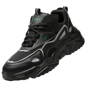 Women Safety Shoes Anti Impact Puncture Resistant Breathable Lightweight Work Shoes Construction Industry Black 8288 - Product Image 1