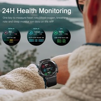 SENBONO Montre Connectée Homme Ronde Grand Écran Appel Sans Fil Suivi Fitness Sports de Plein Air Smartwatch pour iPhone Android