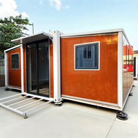 Maison conteneur modulaire de luxe moderne en panneaux sandwich, 20 m², villa préfabriquée extensible, chambre, bureau, maison de vacances, facile à assembler