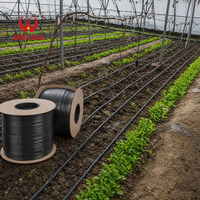Kit d'irrigation goutte à goutte pour culture en masse, noir, 16 mm, émetteur plat, PE vierge authentique, pour une hectare