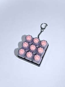 Botón de descompresión de silicona con forma de pata de gato, dispositivo de prueba de eje de presión, llavero colgante creativo con sonido y luz para teclado, Modelo 0008G - Product Image 6