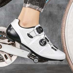 <span class=keywords><strong>Scarpe</strong></span> <span class=keywords><strong>da</strong></span> <span class=keywords><strong>Ciclismo</strong></span> <span class=keywords><strong>da</strong></span> Uomo per Bici <span class=keywords><strong>da</strong></span> Strada, Velocità e <span class=keywords><strong>Corsa</strong></span>, Nuove Sneaker con Doppia Fibbia e Tacchette - Product Image 2