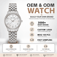 OEM Benutzerdefiniertes Logo Japan-Uhrwerk Diamant Damen Edelstahl Quarz-Armbanduhr Direktvertrieb ab Werk Großhandel